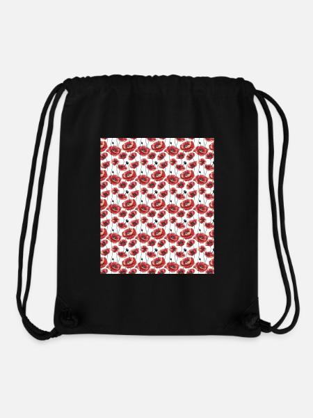 Klatschmohn - Stanley/Stella recycelter Gym Bag - Schwarz