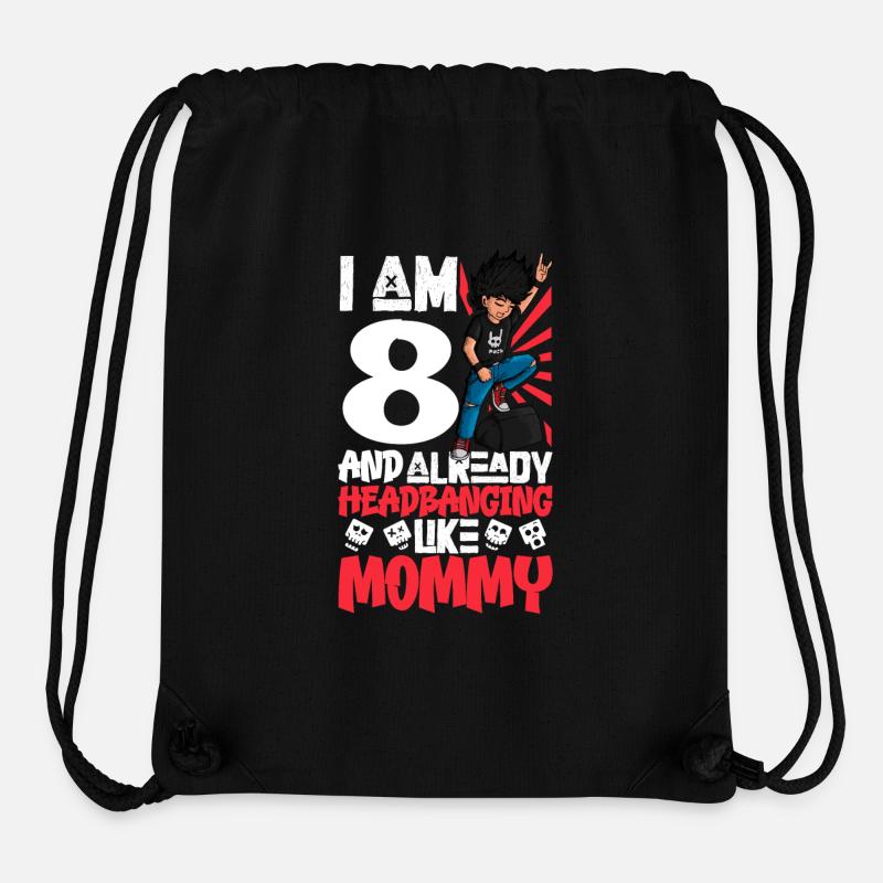 Ich bin 8 - Jungen Rocker - Stanley/Stella recycelter Gym Bag - Schwarz