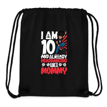 I'm 10 - Young Rocker - Stanley/Stella Recycled Gym Bag - black - Front