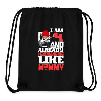I'm 4 - Girl Rocker - Stanley/Stella Recycled Gym Bag - black - Front