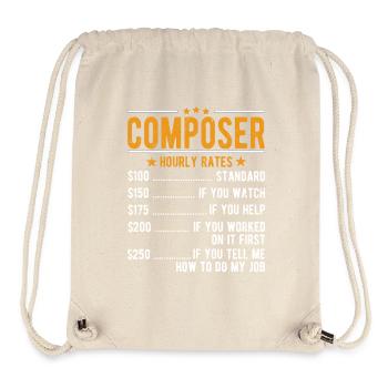 Komponist Stundenlohn - Stanley/Stella recycelter Gym Bag - Naturweiß - Vorne