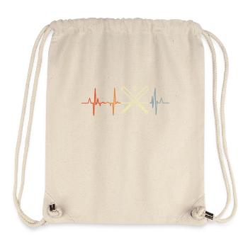 Baseball Herzschlag - Stanley/Stella recycelter Gym Bag - Naturweiß - Vorne