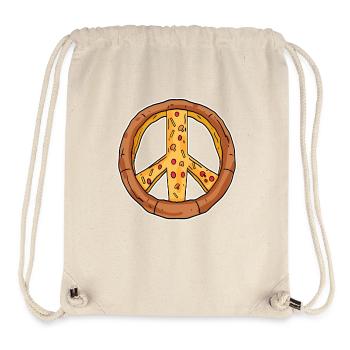 Peace Pizza Frieden - Stanley/Stella recycelter Gym Bag - Naturweiß - Vorne