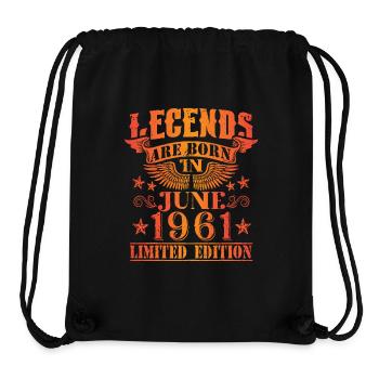 Geburtstag Juni 1961 Limited Edition Vintage - Stanley/Stella recycelter Gym Bag - Schwarz - Vorne