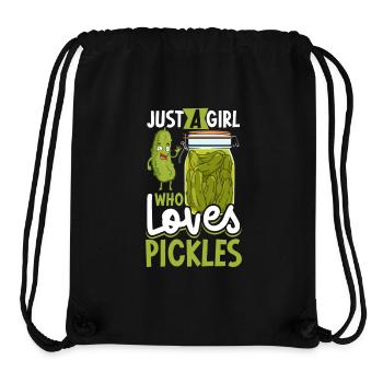 Just a girl who loves pickles - Gurken - Stanley/Stella recycelter Gym Bag - Schwarz - Vorne