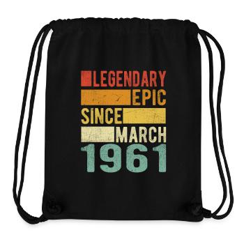 Anniversaire Mars 1961 Épopée légendaire - Sac à cordon recyclé Stanley/Stella - noir - Devant