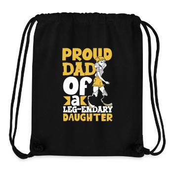 Proud father - prosthetic leg - Stanley/Stella Recycled Gym Bag - black - Front