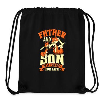 Freunde fürs Leben - Vater und Sohn - Stanley/Stella recycelter Gym Bag - Schwarz - Vorne