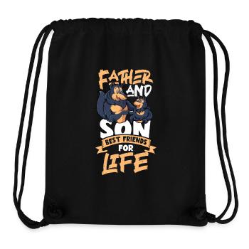 Freunde fürs Leben - Vater und Sohn - Stanley/Stella recycelter Gym Bag - Schwarz - Vorne