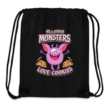 Funny monsters, crumb monsters, cookies, sayings - Stanley/Stella Recycled Gym Bag - black - Front