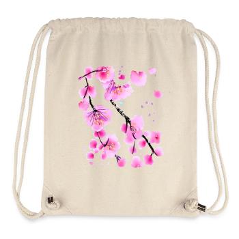 Sakura japonais en fleurs de cerisier - Sac à cordon recyclé Stanley/Stella - blanc naturel - Devant
