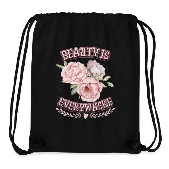 Vintage-Rosen, Pfingstrose, Peony-Flower, Spruch - Stanley/Stella recycelter Gym Bag - Schwarz - Vorne