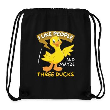 Comic Ente lustiger Spruch Cartoon-Ente - Stanley/Stella recycelter Gym Bag - Schwarz - Vorne