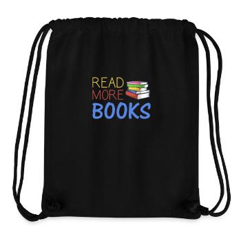 Lire plus de livres - Sac à cordon recyclé Stanley/Stella - noir - Devant