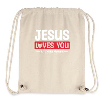 Jesus loves you, but I am his dearest - Stanley/Stella Recycled Gym Bag - natural - Front
