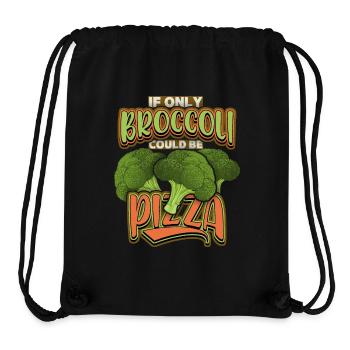 Brokkoli, lustiger Spruch, Witz, Pizza-Witz - Stanley/Stella recycelter Gym Bag - Schwarz - Vorne