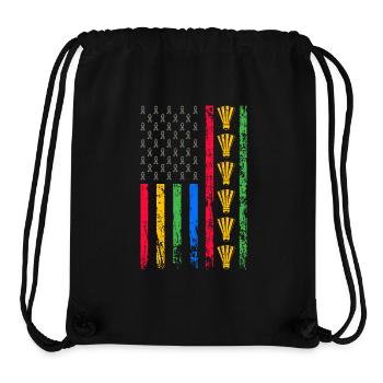 American sports flag - Stanley/Stella Recycled Gym Bag - black - Front
