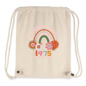 Retro style birthday, born 1975 vintage saying - Stanley/Stella Recycled Gym Bag - natural - Front