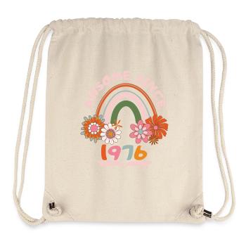 Retro-Stil Geburtstag, geboren 1976 vintage Spruch - Stanley/Stella recycelter Gym Bag - Naturweiß - Vorne