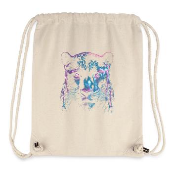 Cyber Black Panther Face - Black Panther - Neon - Stanley/Stella Recycled Gym Bag - natural - Front