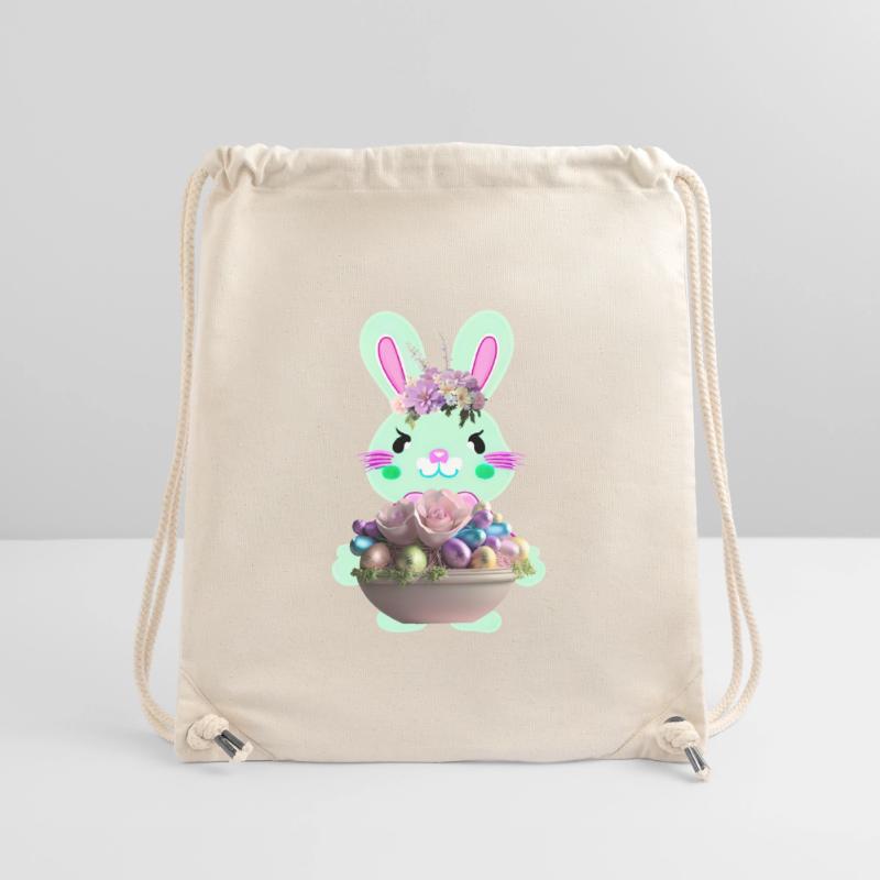 cute Easter bunny with Easter eggs Stanley/Stella Recycled Gym Bag