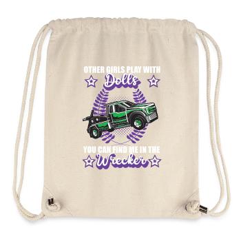 Tow Truck Girls Towing Service Car Profession - Stanley/Stella Recycled Gym Bag - natural - Front