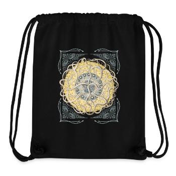 Vintage botanischer Seestern, Mandala-Seestern - Stanley/Stella recycelter Gym Bag - Schwarz - Vorne