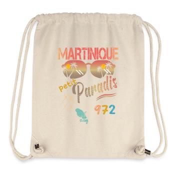 Idee cadeau La Martinique un petit paradis - Sac à cordon recyclé Stanley/Stella - blanc naturel - Devant