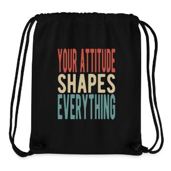 Votre attitude façonne tout - Sac à cordon recyclé Stanley/Stella - noir - Devant