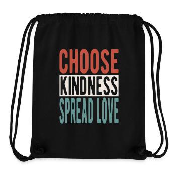 Choose kindness, spread love - Stanley/Stella recycelter Gym Bag - Schwarz - Vorne