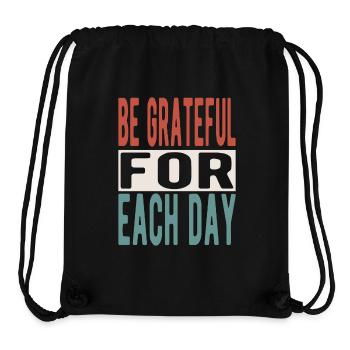 Be grateful for each day - Stanley/Stella recycelter Gym Bag - Schwarz - Vorne