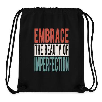 Embrace the beauty of imperfection - Stanley/Stella recycelter Gym Bag - Schwarz - Vorne