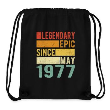 Anniversaire Mai 1977 Épopée légendaire - Sac à cordon recyclé Stanley/Stella - noir - Devant