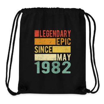 Anniversaire Mai 1982 Épopée légendaire - Sac à cordon recyclé Stanley/Stella - noir - Devant