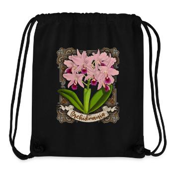 Antike Orchideen Illustration, vintage Orchidee - Stanley/Stella recycelter Gym Bag - Schwarz - Vorne