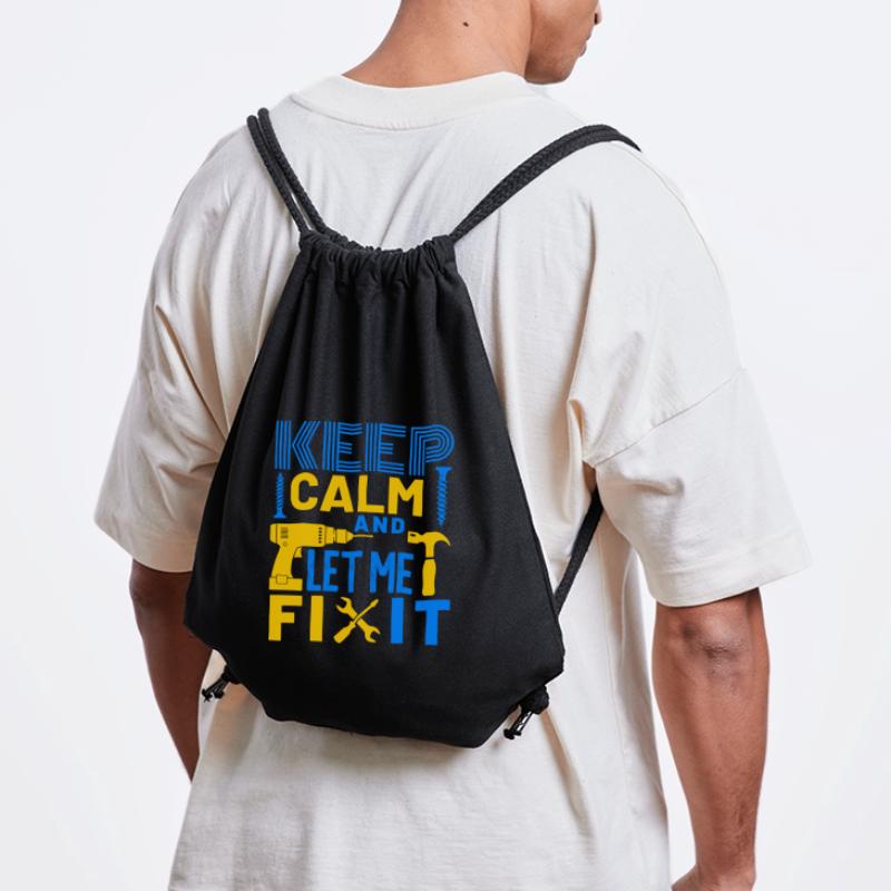 Keep Calm and Let Me Fix It DIY Stanley/Stella Recycled Gym Bag