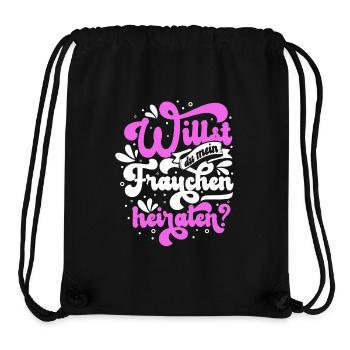 Willst du mein Frauchen heiraten? - Stanley/Stella recycelter Gym Bag - Schwarz - Vorne