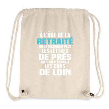 à l'âge de la retraité - Sac à cordon recyclé Stanley/Stella - blanc naturel - Devant