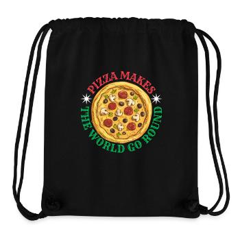 Pizza im Comic-Stil, Spruch für Pizza-Fans - Stanley/Stella recycelter Gym Bag - Schwarz - Vorne