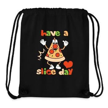 Pizza Comic, Wortspiel, Pun, Spruch für Pizza-Fans - Stanley/Stella recycelter Gym Bag - Schwarz - Vorne