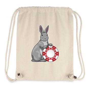 Bunny Poker Jetons de poker - Sac à cordon recyclé Stanley/Stella - blanc naturel - Devant