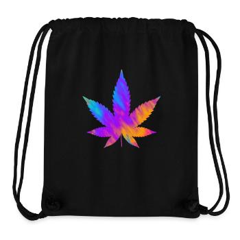 Cannabis Blatt | Hanfblatt Farbverlauf  - Stanley/Stella recycelter Gym Bag - Schwarz - Vorne