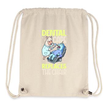 Les soins dentaires sont importants - Lama Dentist - Sac à cordon recyclé Stanley/Stella - blanc naturel - Devant