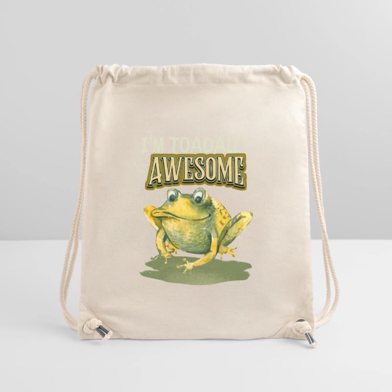 Frosch lustiger Spruch, Pun, Toadally-Awesome Stanley/Stella recycelter Gym Bag