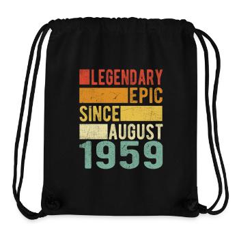 Birthday: August 1959 Legendary Epic - Stanley/Stella Recycled Gym Bag - black - Front