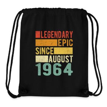 Anniversaire Août 1964 Épopée légendaire - Sac à cordon recyclé Stanley/Stella - noir - Devant