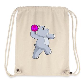 Hippo Handball Player Handball - Sac à cordon recyclé Stanley/Stella - blanc naturel - Devant