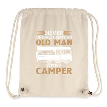 Never underestimate an old man with a camper - Stanley/Stella Recycled Gym Bag - natural - Front