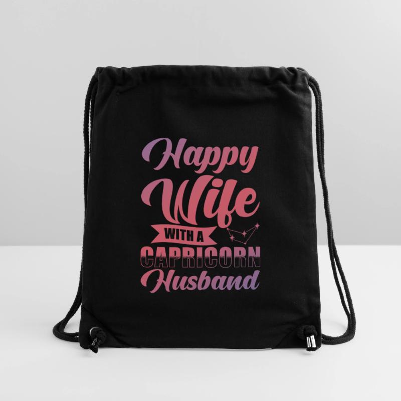Steinbock Glückliche Frau mit Wasserman Ehemann Stanley/Stella recycelter Gym Bag