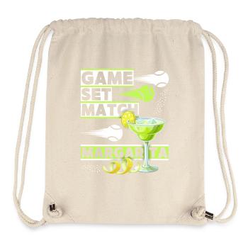 Tennis-Spruch Game-Set-Match Margarita, lustig - Stanley/Stella recycelter Gym Bag - Naturweiß - Vorne
